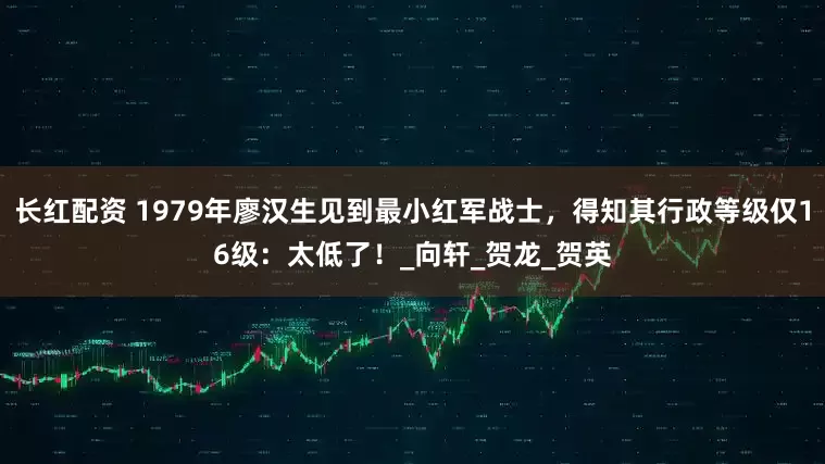 长红配资 1979年廖汉生见到最小红军战士，得知其行政等级仅16级：太低了！_向轩_贺龙_贺英